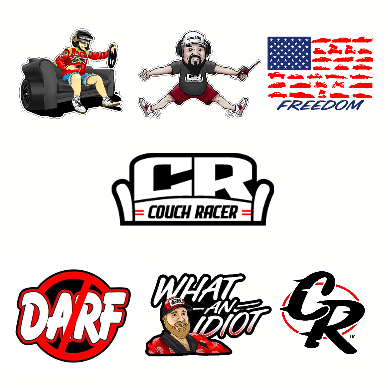 Full Couch Racer Premium Sticker Set